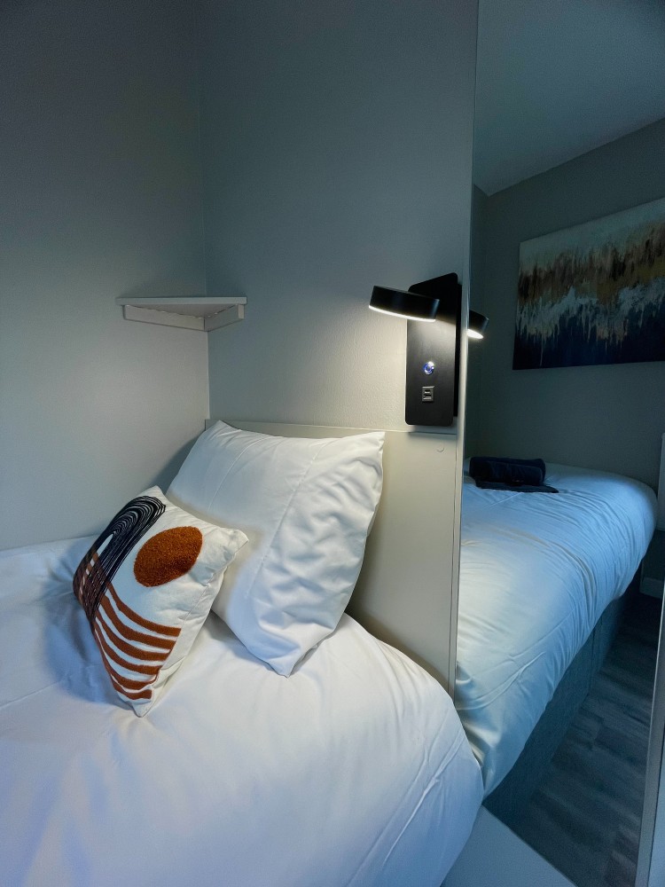Private room at The Nest Strandhill, with double bed or bunk bed configuration