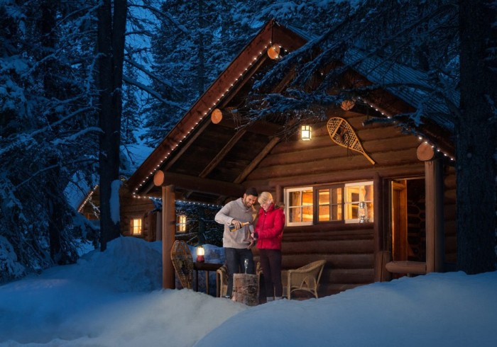 Historic Log Cabin interior view